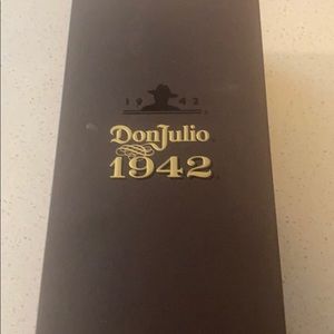 Don Julio box and empty bottle.